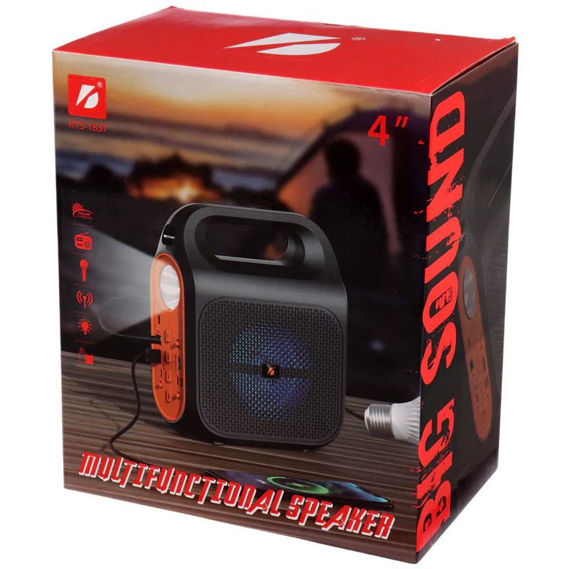 Parlante Multifuncional Pro™ (5 en 1) - Radio, Parlante, Batería Portátil, Focos y Linternas Led