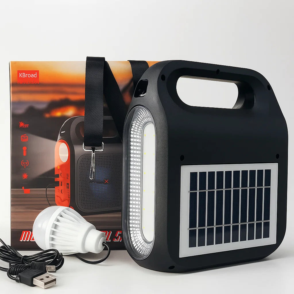 Parlante Multifuncional Pro™ (5 en 1) - Radio, Parlante, Batería Portátil, Focos y Linternas Led