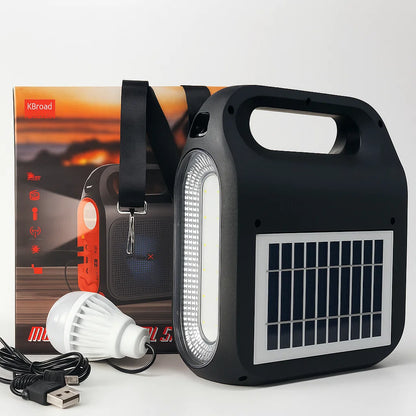 Parlante Multifuncional Pro™ (5 en 1) - Radio, Parlante, Batería Portátil, Focos y Linternas Led